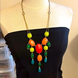 Vintage banana, republic statement, necklace, multicolour in gold tone
